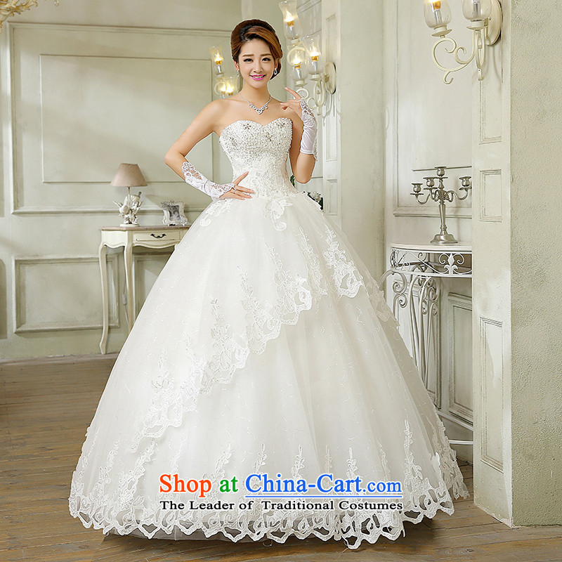 Wedding dresses new 2015 autumn and winter Korean fashion Foutune of diamond wipe off-chip lace bride chest to align graphics thin white wedding dress white bon bon M, hundreds of products has been pressed. Mr Martin LEE shopping on the Internet