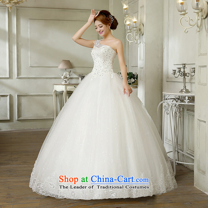 Wedding 2015 new stylish Korean version of large numbers of the shoulder on-chip video thin and marriages chest straps to wedding bon bon skirt White XL, hundreds of Ming products , , , shopping on the Internet