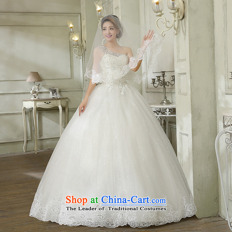 Wedding 2015 new stylish Korean version of large numbers of the shoulder on-chip video thin and marriages chest straps to wedding bon bon skirt White XL, hundreds of Ming products , , , shopping on the Internet
