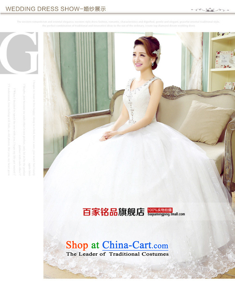 Wedding dress 2015 autumn and winter new stylish bride Korean word shoulder graphics thin diamond Sau San large straighten to bind with the autumn and winter, white XL Photo, prices, brand platters! The elections are supplied in the national character of distribution, so action, buy now enjoy more preferential! As soon as possible.