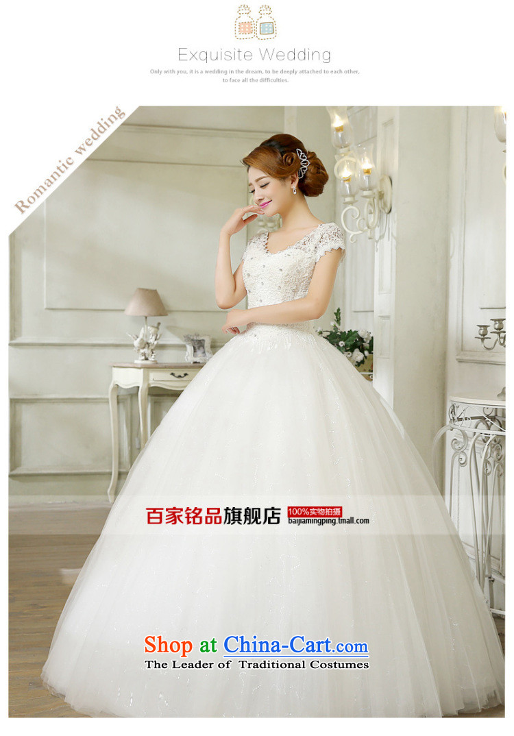 Wedding dress white 2015 new stylish Korean word diamond shoulder straps v-neck lace video thin shoulders wedding marriage with white L picture, prices, brand platters! The elections are supplied in the national character of distribution, so action, buy now enjoy more preferential! As soon as possible.