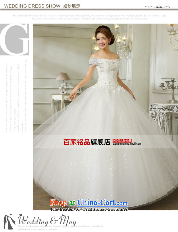 The Korean version of the stylish wedding dress luxury diamond lace the word 