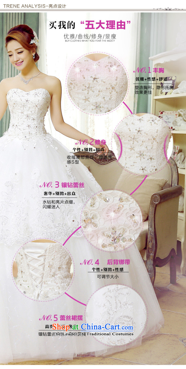 Korean-style luxury diamond wedding dresses female 2015 autumn to align the new Foutune of wiping the chest out princess sweet yarn for autumn and winter, white wedding White M pictures, prices, brand platters! The elections are supplied in the national character of distribution, so action, buy now enjoy more preferential! As soon as possible.
