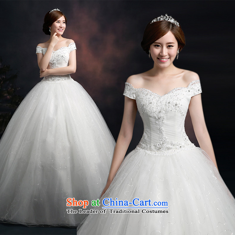 The new 2015 autumn and winter bride wedding dresses stylish Korean word shoulder bags shoulder straps to align the bride Sau San video thin white wedding dresses tailored, Lily Dance (ball lily shopping on the Internet has been pressed.)