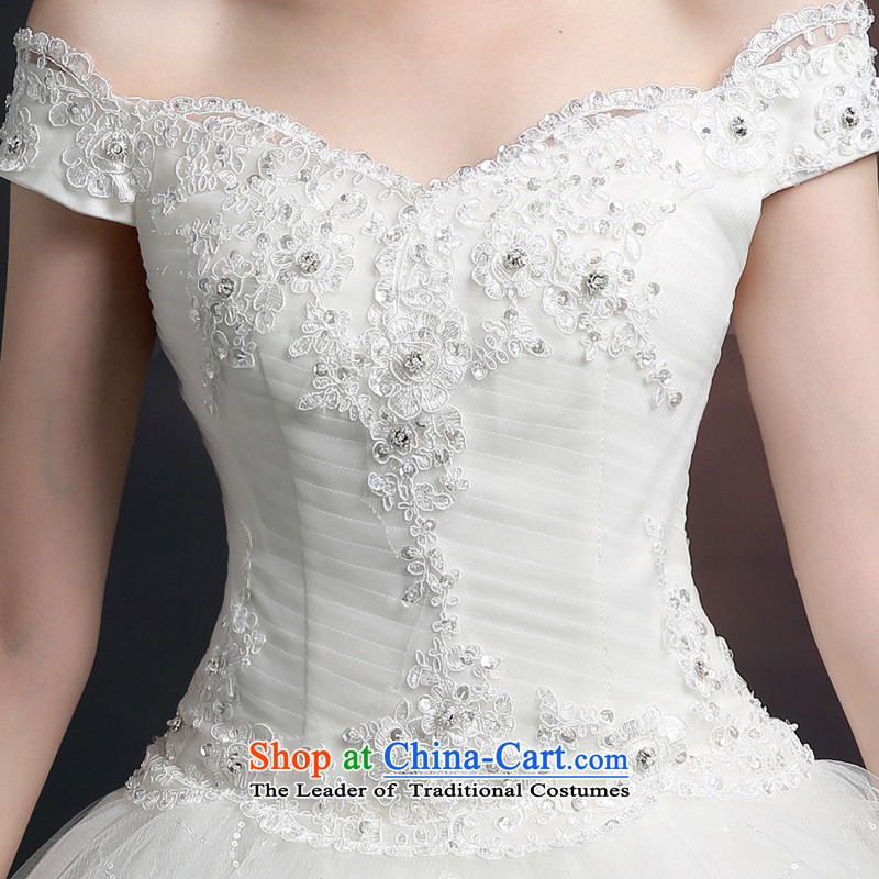 The new 2015 autumn and winter bride wedding dresses stylish Korean word shoulder bags shoulder straps to align the bride Sau San video thin white wedding dresses tailored, Lily Dance (ball lily shopping on the Internet has been pressed.)