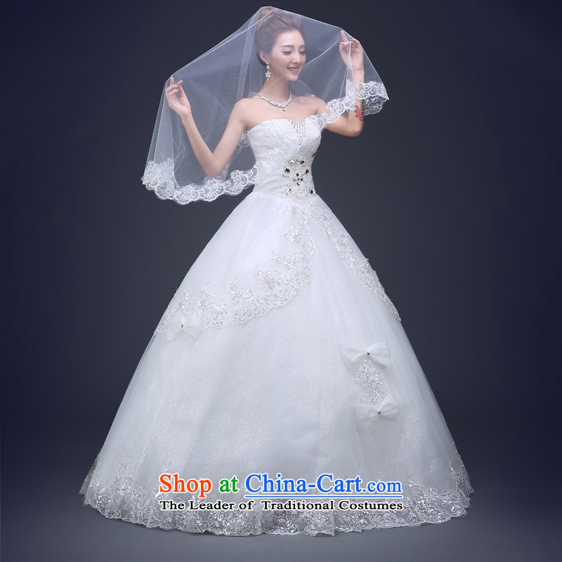 Talk to her wedding dresses spring 2015 to align the new Korean large stylish graphics thin lace wipe out white yarn Chest ( ) M Honey Words to Madame shopping on the Internet has been pressed.