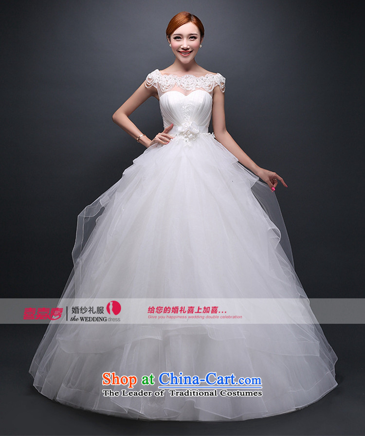 Hei Kaki 2015 autumn and winter new stylish wedding dress Korean word shoulder greater code bride winter wedding align to bind with autumn and winter ivory S picture, prices, brand platters! The elections are supplied in the national character of distribution, so action, buy now enjoy more preferential! As soon as possible.