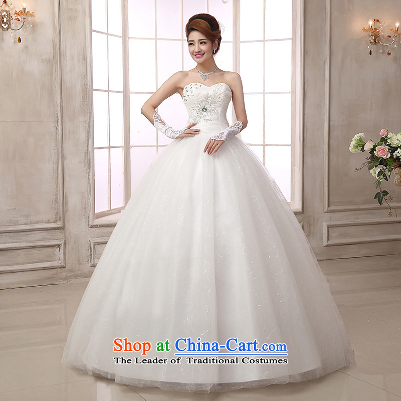 The bride wedding dresses autumn 2015 new stylish Korean Sau San video thin diamond lace straps to align the wedding white S, hundreds of Ming products , , , shopping on the Internet