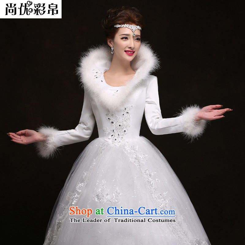 There is also a grand 2014optimize new winter) Bride long-sleeved wedding thick warm winter clothing marriage wedding dresses , white yet winter YSB2063 optimized color 8D , , , shopping on the Internet