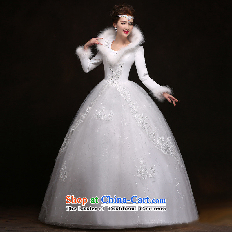 There is also a grand 2014optimize new winter) Bride long-sleeved wedding thick warm winter clothing marriage wedding dresses , white yet winter YSB2063 optimized color 8D , , , shopping on the Internet