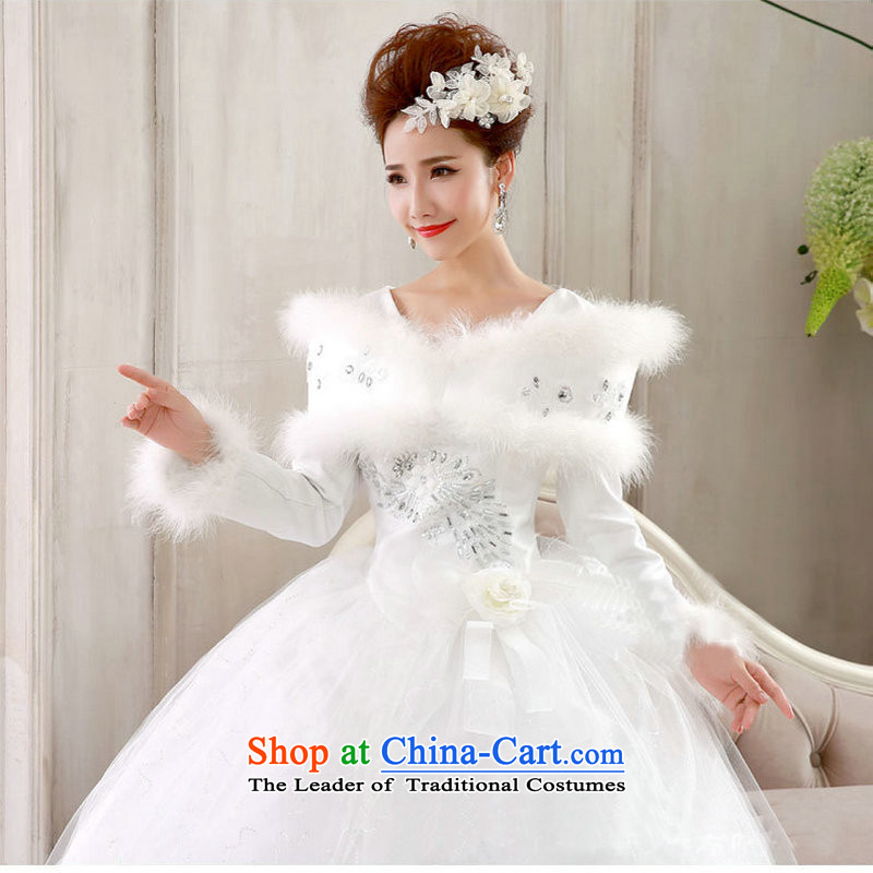 There is also optimized 8D bride wedding dresses 2014 winter, the new Korean thick cotton long-sleeved to align code winter wedding word shoulder A M, yet YSB2065 optimized color 8D , , , shopping on the Internet