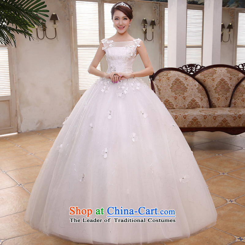 The privilege of serving-leung 2015 new Korean brides wedding dress a field to align the shoulder white video thin white dresses wedding dress 2XL, honor services-leung , , , shopping on the Internet