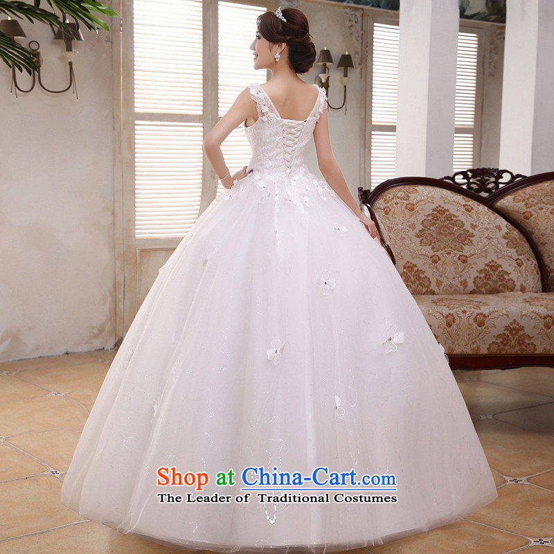 The privilege of serving-leung 2015 new Korean brides wedding dress a field to align the shoulder white video thin white dresses wedding dress 2XL, honor services-leung , , , shopping on the Internet