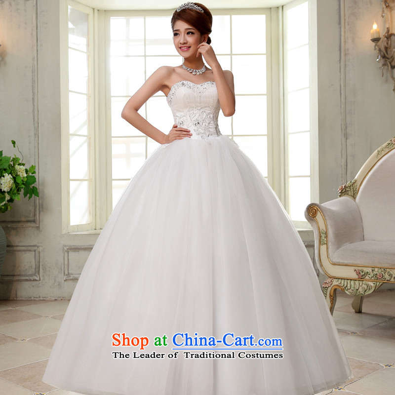 The privilege of serving-leung 2015 new bride wedding dress wiping the chest white graphics to align the thin white wedding dresses , a service-leung , , , shopping on the Internet