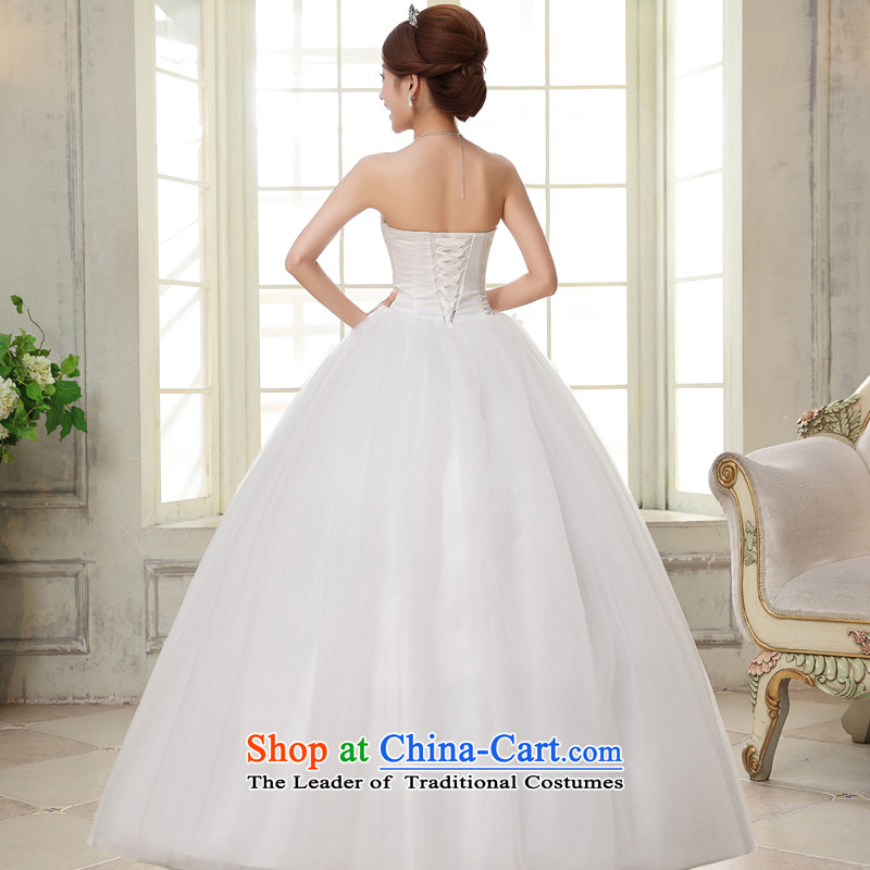 The privilege of serving-leung 2015 new bride wedding dress wiping the chest white graphics to align the thin white wedding dresses , a service-leung , , , shopping on the Internet