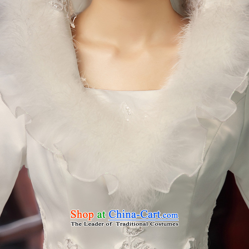 The privilege of serving-leung 2015 new Korean winter Princess Bride l align to Sau San wedding wedding dress white XXL, honor services-leung , , , shopping on the Internet