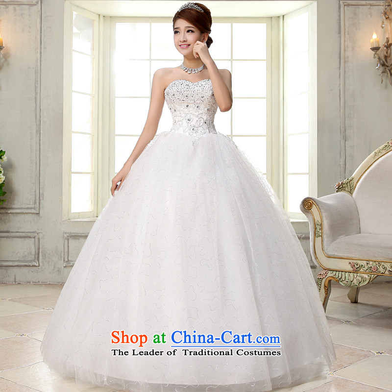 The privilege of serving-leung 2015 new bride wedding dress Korean fashion and chest bon bon skirt to bind a Graphics alignment thin white wedding services have M-leung , , , shopping on the Internet