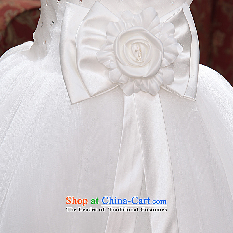 The privilege of serving-leung 2015 new Korean brides wedding dress and stylish chest to align the bow tie princess wedding dress White XL, a service-leung , , , shopping on the Internet