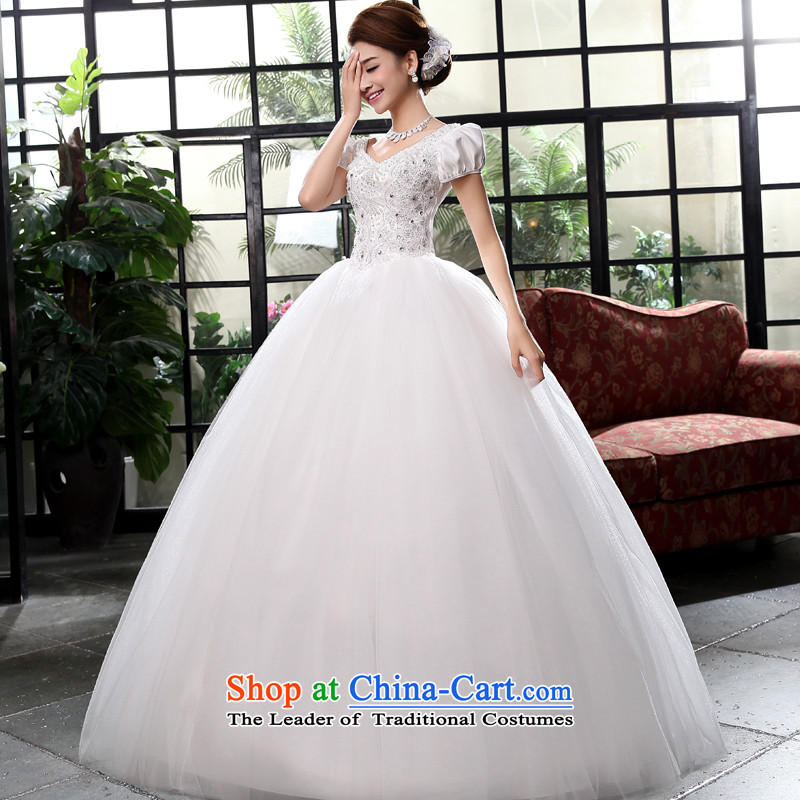 The privilege of serving-leung 2015 new Korean marriages V-neck to align the princess Sau San tie wedding dresses white 2XL, skirt the privilege of serving-leung , , , shopping on the Internet