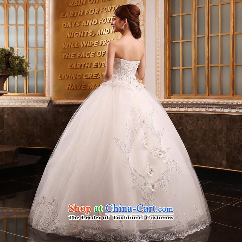 The privilege of serving-leung 2015 new Korean bridal fashion and chest to wedding dress lace diamond minimalist wedding dress white XXL, honor services-leung , , , shopping on the Internet