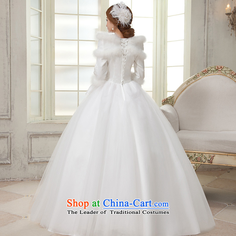 The privilege of serving-leung 2015 new Korean brides wedding dress winter 2-bow tie align for Maomao to wedding dress white S honor services-leung , , , shopping on the Internet