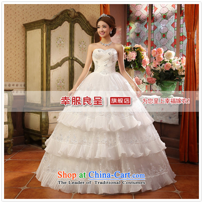 2015 new privilege service-leung Korean fashion Princess Mary Magdalene chest to align the bride wedding dress wedding dress ceremony sweet White XXL picture, prices, brand platters! The elections are supplied in the national character of distribution, so action, buy now enjoy more preferential! As soon as possible.