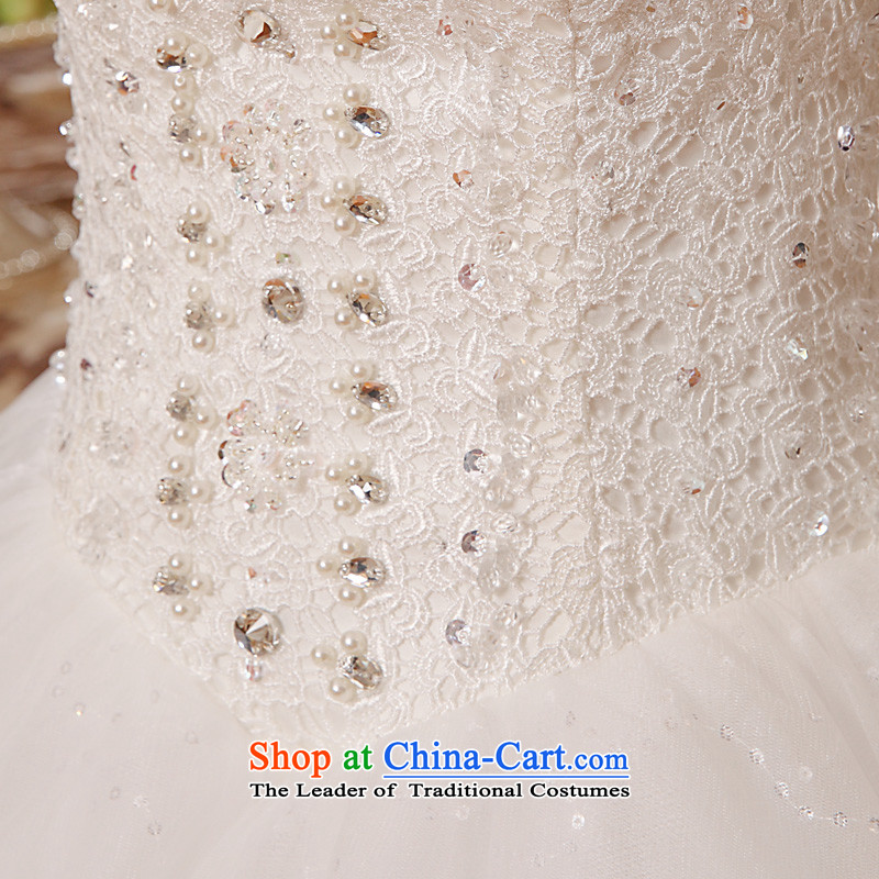 The privilege of serving-leung 2015 new Korean bridal fashion and chest to diamond wedding dress straps wedding dress white XXXL, honor services-leung , , , shopping on the Internet