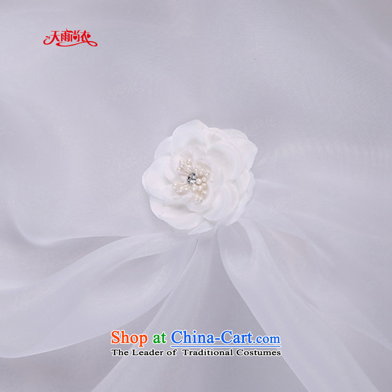 Rain-sang Yi marriages winter wedding white long-sleeved clip cotton diamond wedding hotel services dress large bows HS902 white L, rain-sang Yi shopping on the Internet has been pressed.