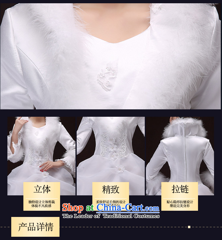 Rain-sang Yi marriages winter wedding white long-sleeved clip cotton blooms diamond elegant hotel code bows to dress HS903 white S picture, prices, brand platters! The elections are supplied in the national character of distribution, so action, buy now enjoy more preferential! As soon as possible.