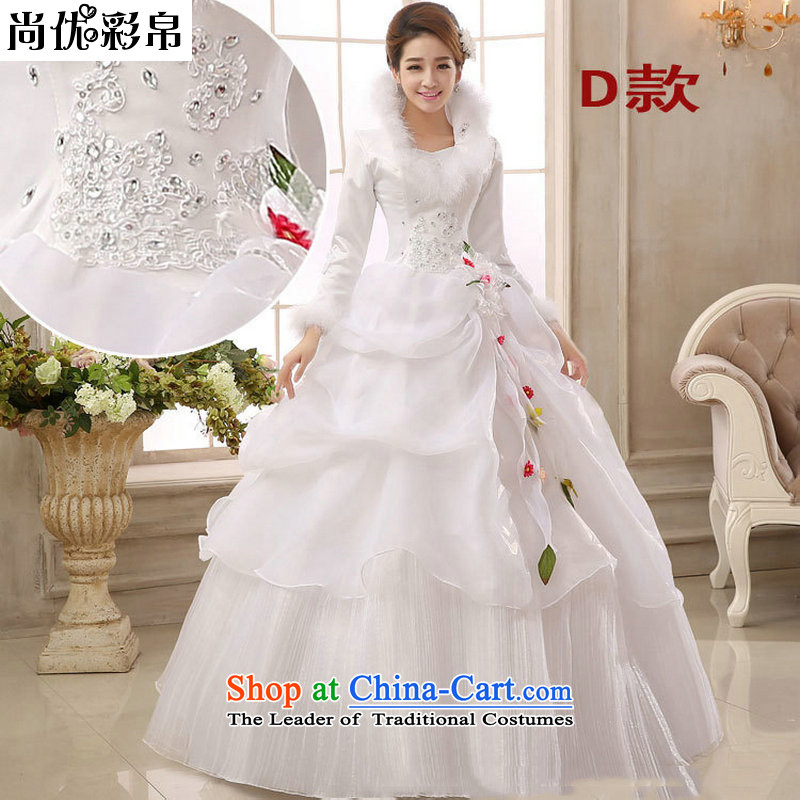 There is also a grand style winter optimize wedding dresses 2014 new winter long-sleeved thick cotton plus wedding winter bride winter) D, M, yet YSB2081 optimized color 8D , , , shopping on the Internet