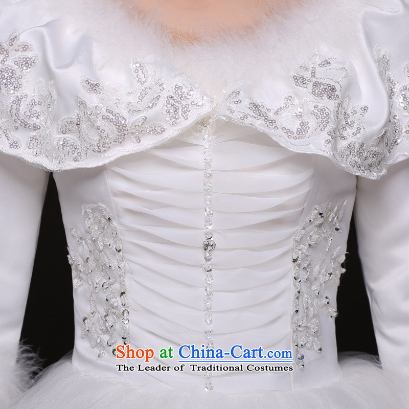 There is also a grand plus units to optimize warm winter clothing to align the bride wedding dresses YFTK2087 white colored silk is optimized, , , , shopping on the Internet