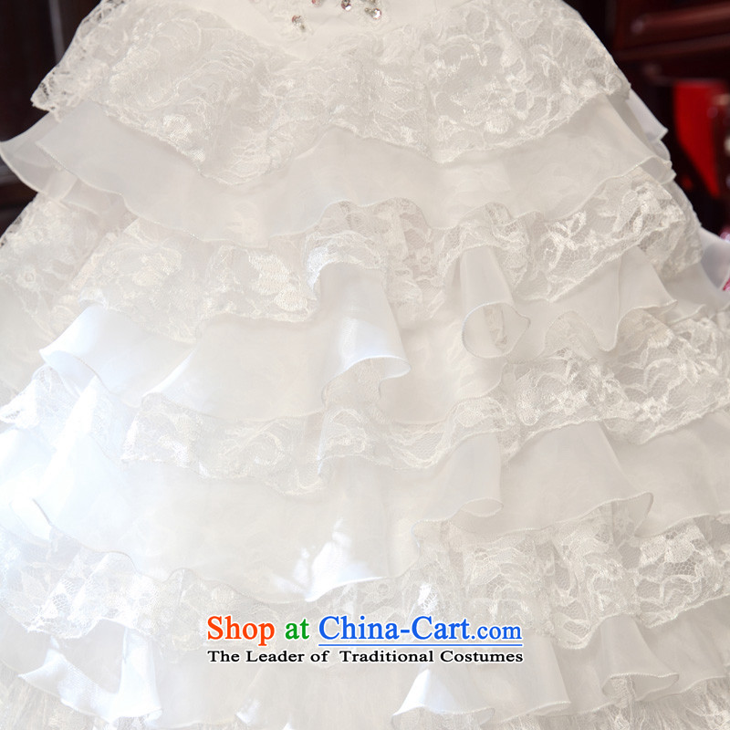 The privilege of serving-leung 2015 new Korean brides winter large collar align with lace video thin wedding dress wedding dress White XL, a service-leung , , , shopping on the Internet