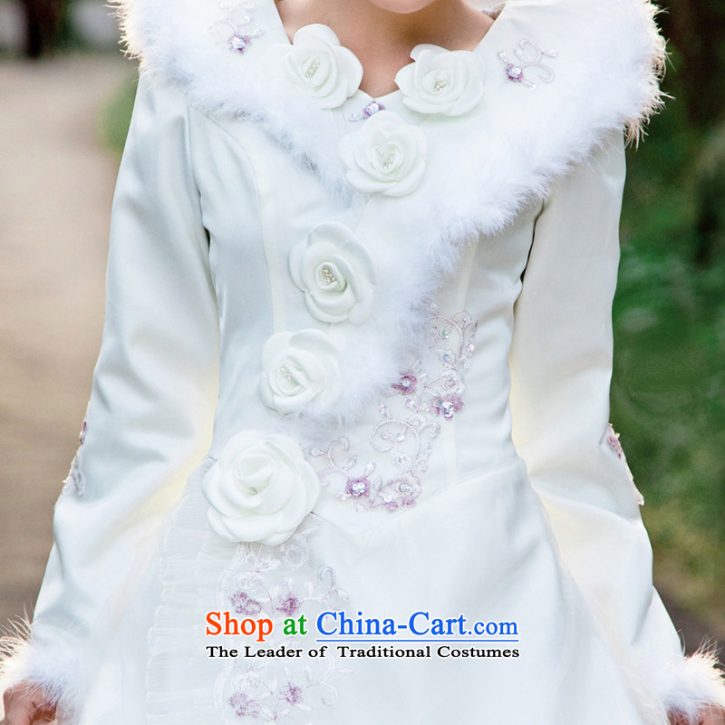 A Bride wedding dresses cotton winter wedding Korean Princess wedding to align the Korean style wedding 821 M, a bride shopping on the Internet has been pressed.
