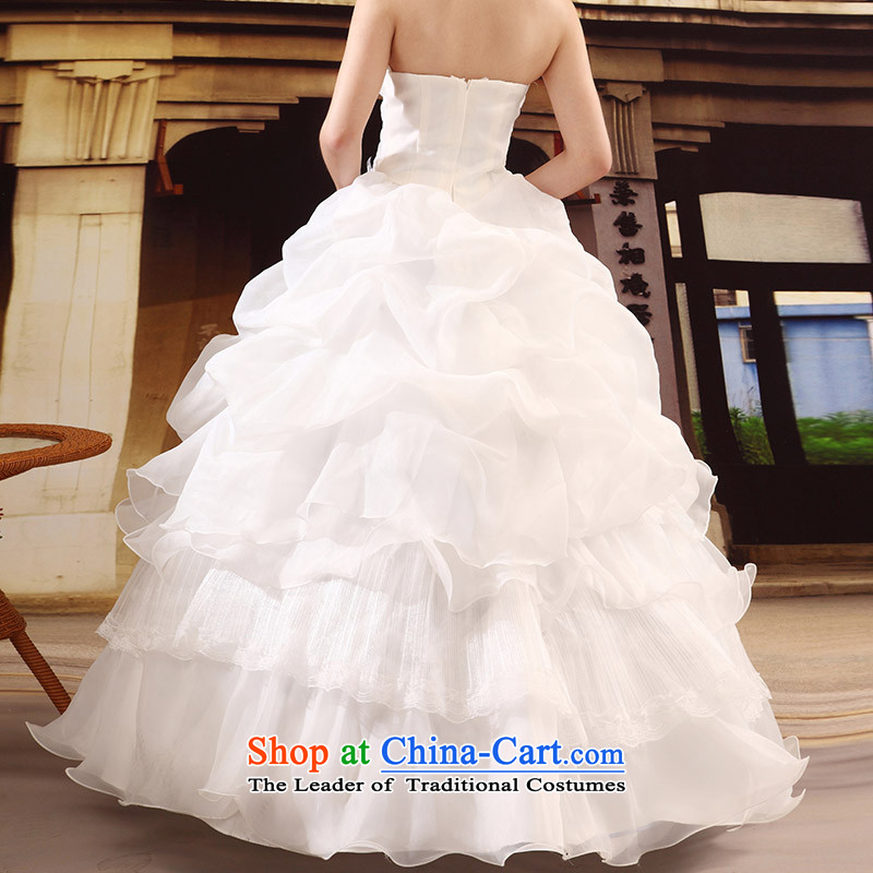 A bride wedding dresses new Korean style wedding Princess Mary Magdalene chest with sweet wedding band 531 L, a bride shopping on the Internet has been pressed.