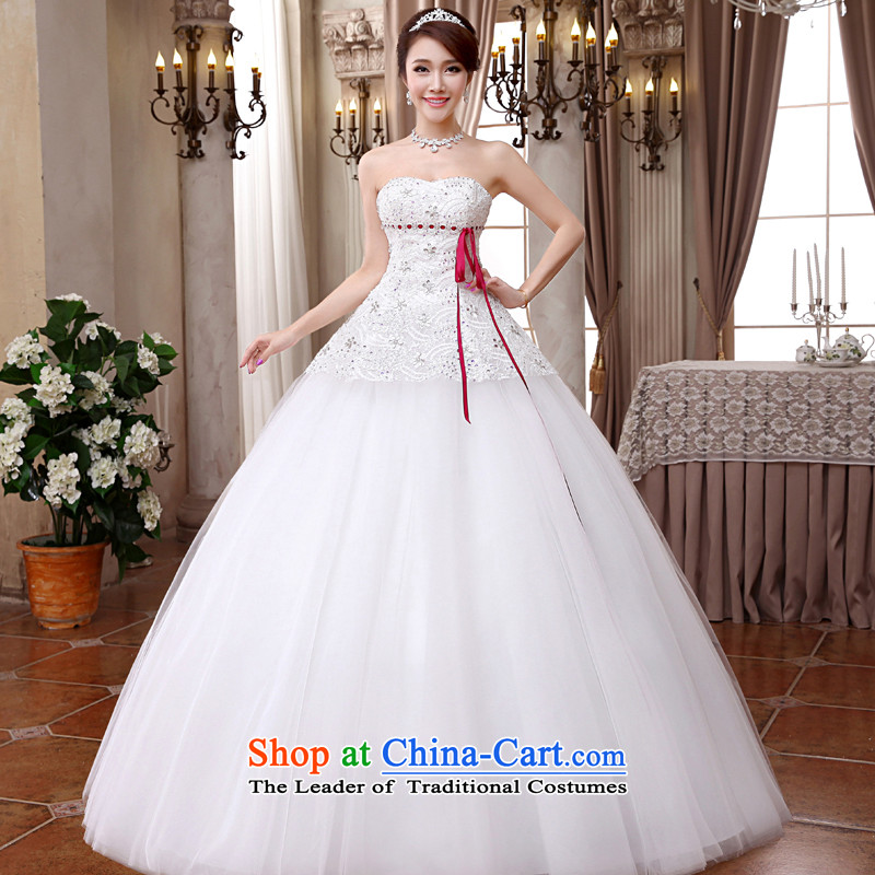 The privilege of serving-leung 2015 new Korean brides wedding dress and chest straps to align the sweet princess wedding dress white XXL, honor services-leung , , , shopping on the Internet