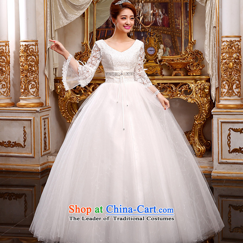 The privilege of serving-leung 2015 new bride trendy first field shoulder wedding dress lace align to the princess straps wedding dress White XL
