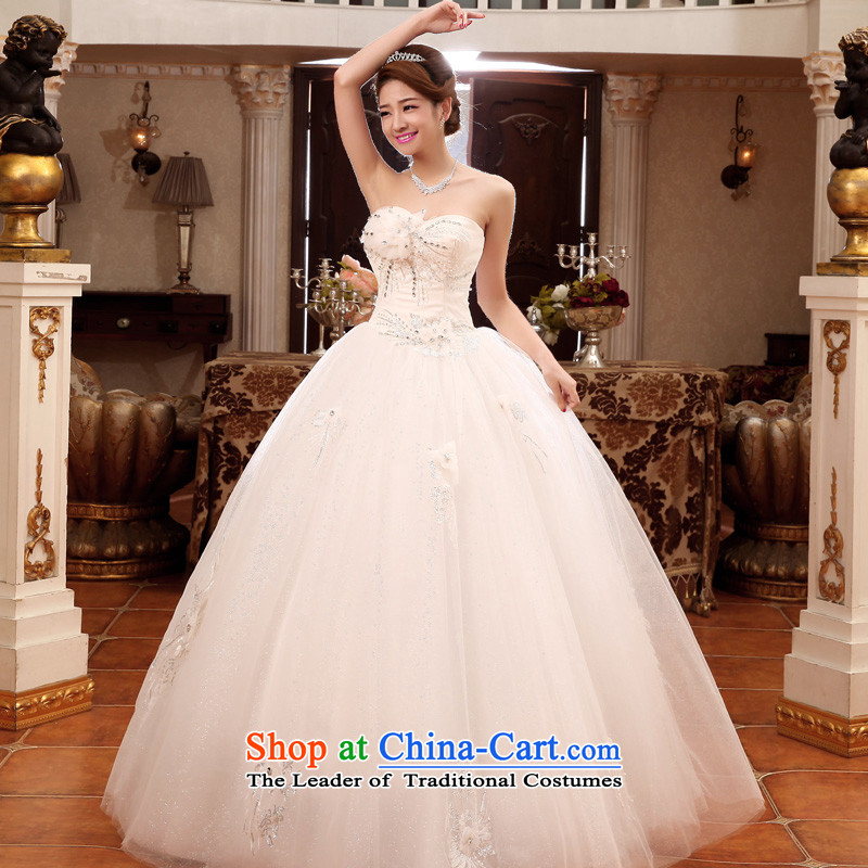 The privilege of serving-leung 2015 new Korean Bridal Fashion Princess Mary Magdalene chest to sweet wedding dress wedding dress white XXL, honor services-leung , , , shopping on the Internet