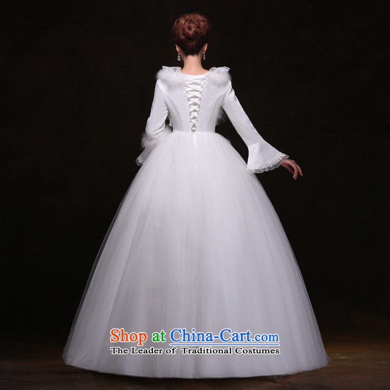 Yet, a new paragraph winter) Bride long-sleeved wedding thick warm winter clothing marriage wedding dresses yy09108 winter white L, pregnant women are still a , , , shopping on the Internet