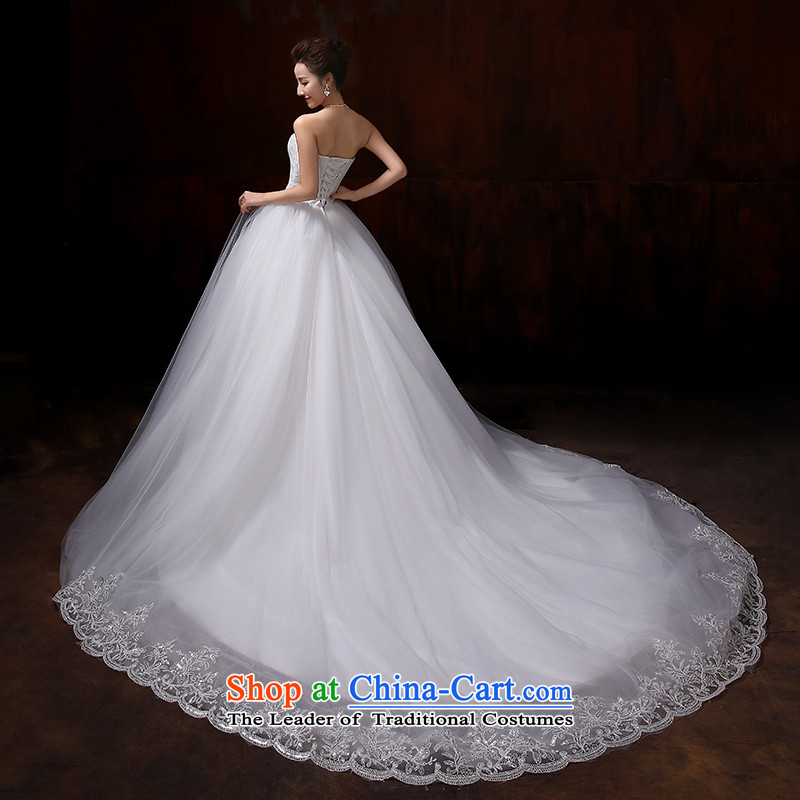 2014 new bride treasure irrepressible stylish and elegant lace wiping the chest to bind with bride noble large tail wedding tail XXL, Bo (BABY BPIDEB bride) , , , shopping on the Internet