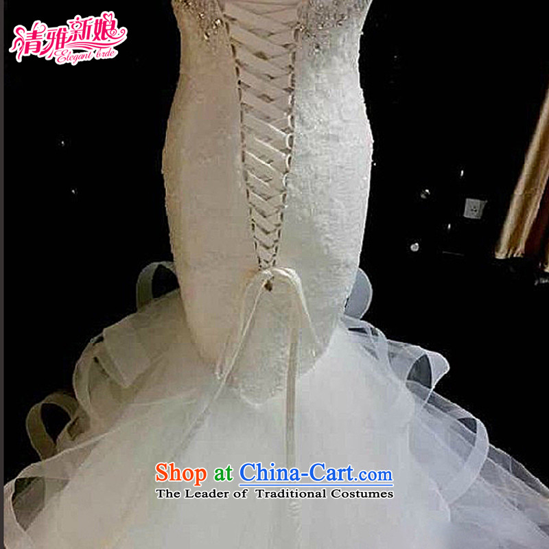 Pre-sale - wedding dresses Kyrgyz-american married arts new 2015 Antique Lace water drilling Sau San Princess crowsfoot long tail 7662 XXL, white Kyrgyz-american married arts , , , shopping on the Internet