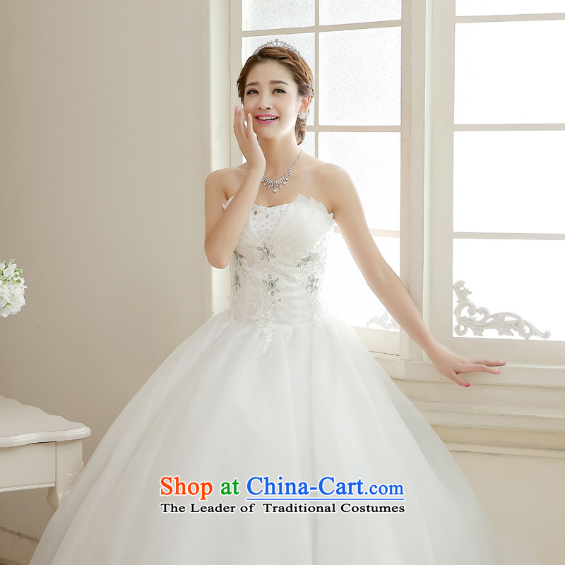 There is a stylish 2015 brides bride embroidered wedding dress the new Korean version of video thin and align the chest straps Sau San large retro Diamond White tailored does not allow, embroidered bride shopping on the Internet has been pressed.