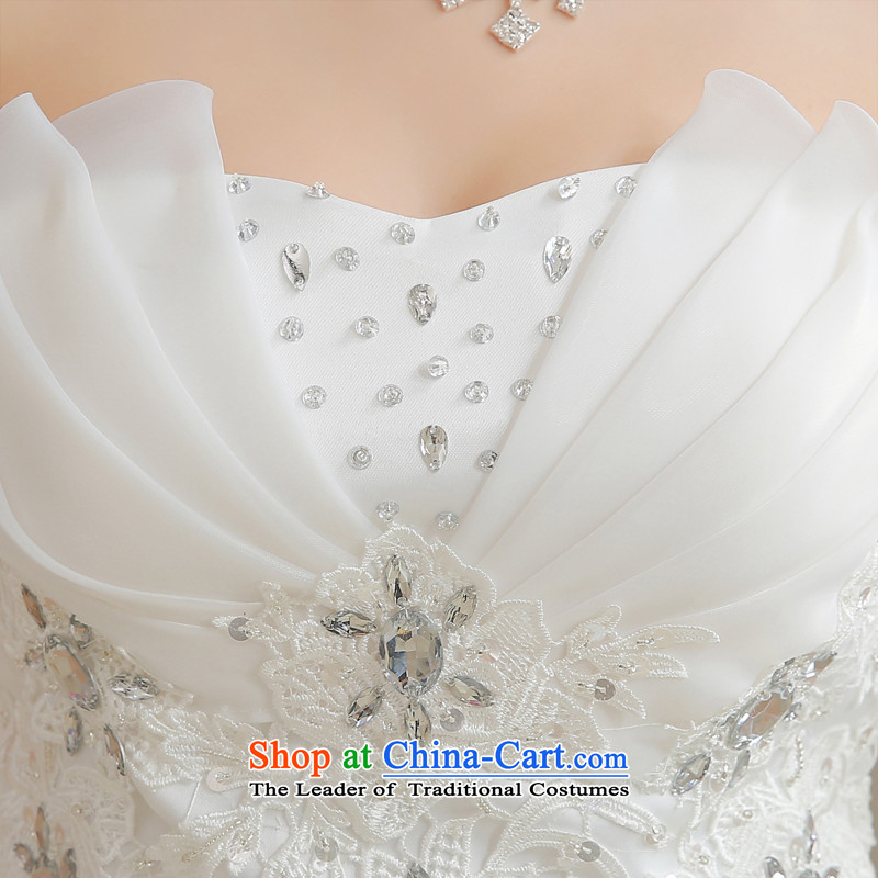 There is a stylish 2015 brides bride embroidered wedding dress the new Korean version of video thin and align the chest straps Sau San large retro Diamond White tailored does not allow, embroidered bride shopping on the Internet has been pressed.