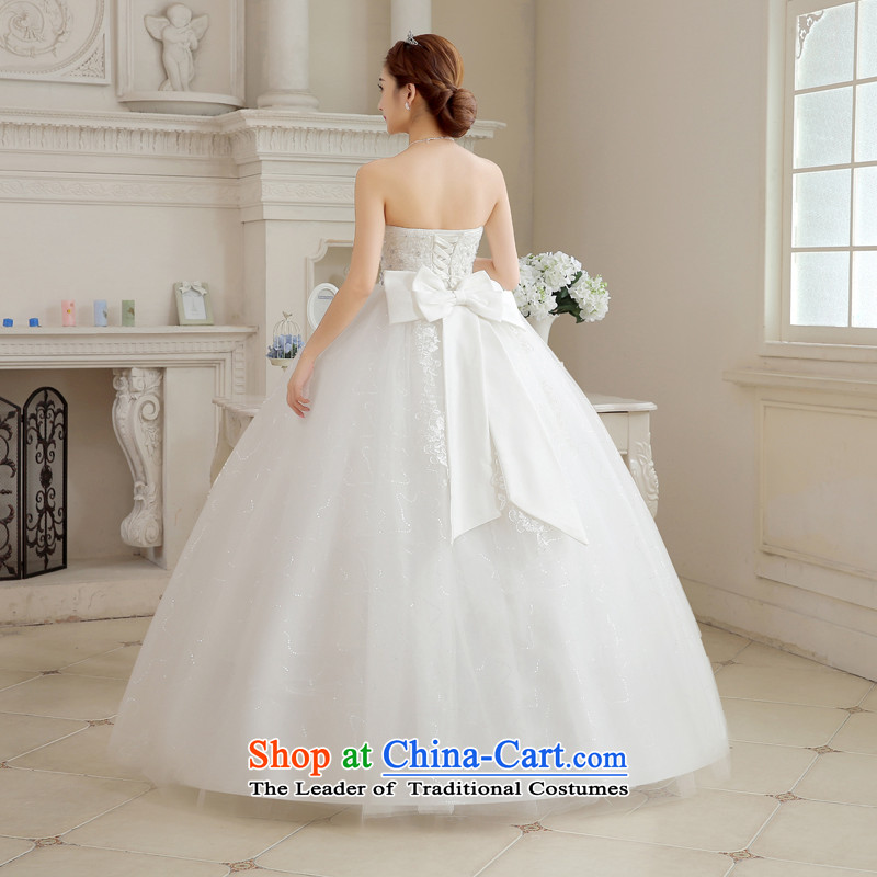Embroidered bride spring and summer is the new modern Korean 2015 diamond wiping the breast height large waist to align graphics thin pregnant women bride wedding XXXL, white is embroidered bride shopping on the Internet has been pressed.