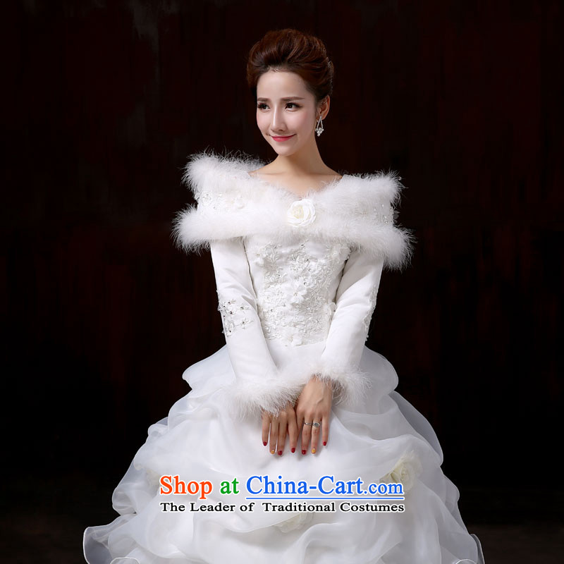 The Bride in the winter of long-sleeved baby basket to align the wedding dress code version of large Korean video thin 2014 new winter wedding cake female XL, darling Bride (BABY BPIDEB) , , , shopping on the Internet