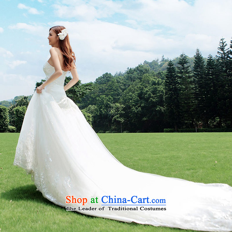 A Wedding Dress 2015 new sexy lace crowsfoot anointed chest Korean Princess tail wedding 936 L, a bride shopping on the Internet has been pressed.