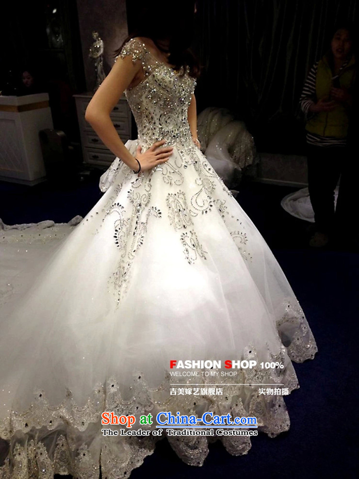 Pre-sale - American married new arts 2015 wedding dress shoulders Korean version of large tail water drilling bon bon skirt HT7697 wedding on crystal drilling under resin Drill 1.5 m tail XL Photo, prices, brand platters! The elections are supplied in the national character of distribution, so action, buy now enjoy more preferential! As soon as possible.