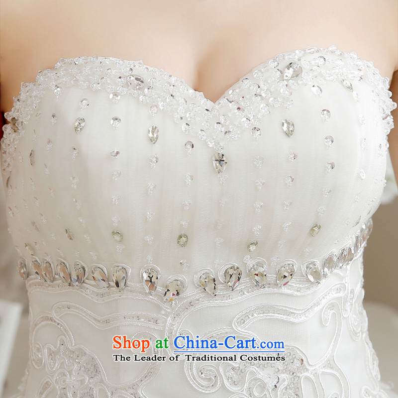 Embroidered brides fall/winter is by no means a new stylish Korean 2015 diamond wiping the breast height large waist to align graphics thin pregnant women bride wedding dresses white tailored does not allow, embroidered bride shopping on the Internet has