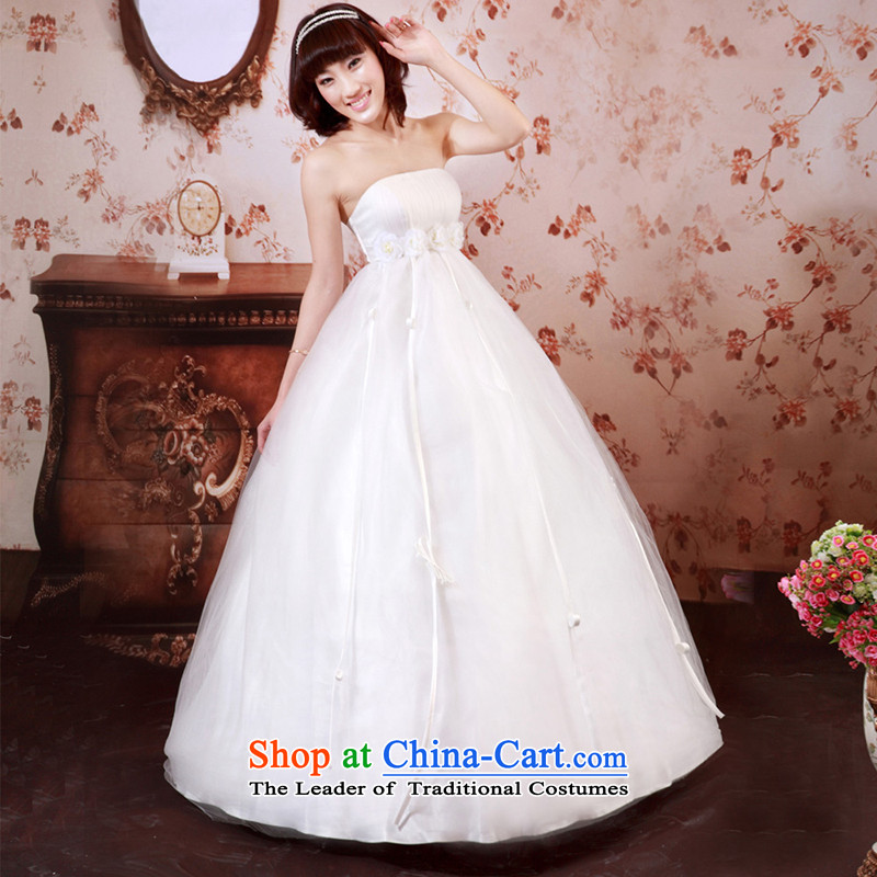A pregnant woman wedding dresses 2015 new Korean sweet anointed chest Princess Top Loin video thin wedding 733 L, a bride shopping on the Internet has been pressed.