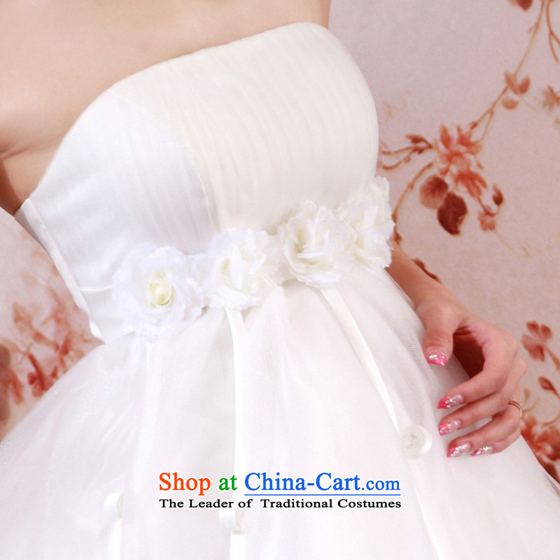 A pregnant woman wedding dresses 2015 new Korean sweet anointed chest Princess Top Loin video thin wedding 733 L, a bride shopping on the Internet has been pressed.