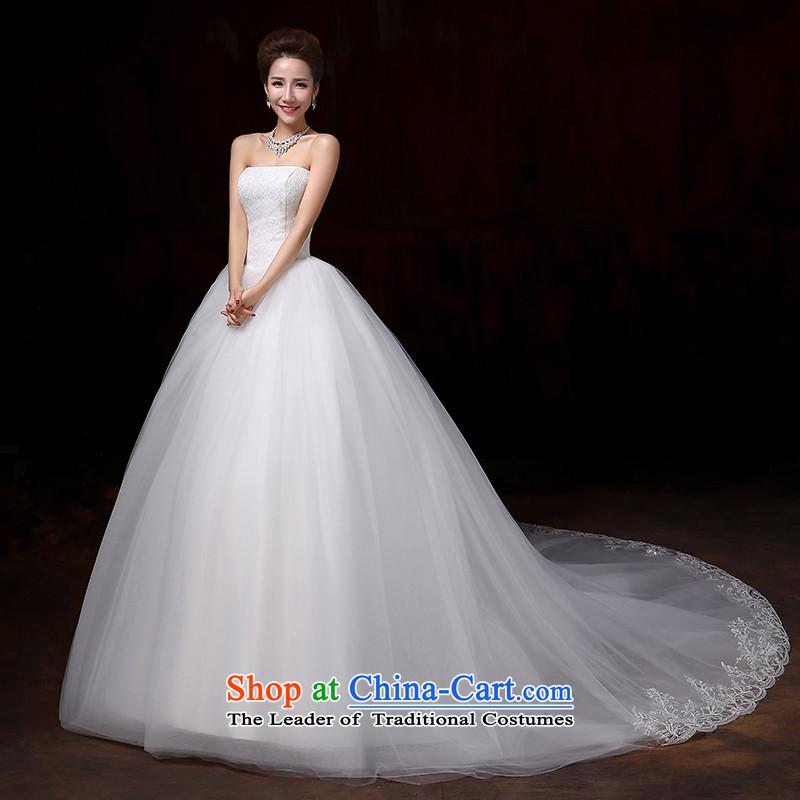 Doi m qi wedding dresses 2015 new irrepressible stylish and elegant lace wiping the chest to bind with bride noble fresh large-tail wedding wedding dress tail XXL, Demi Moor Qi , , , shopping on the Internet